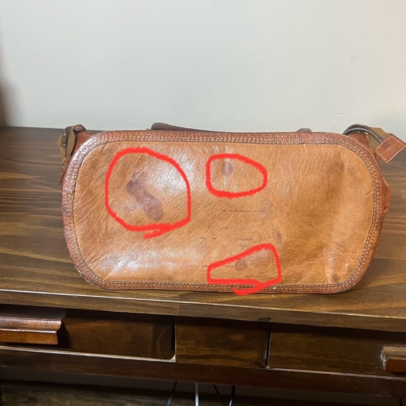 Noonday Collection Rustic 100% Leather Tote Shoulder Bag Purse Large Lined Brown - Picture 7 of 7